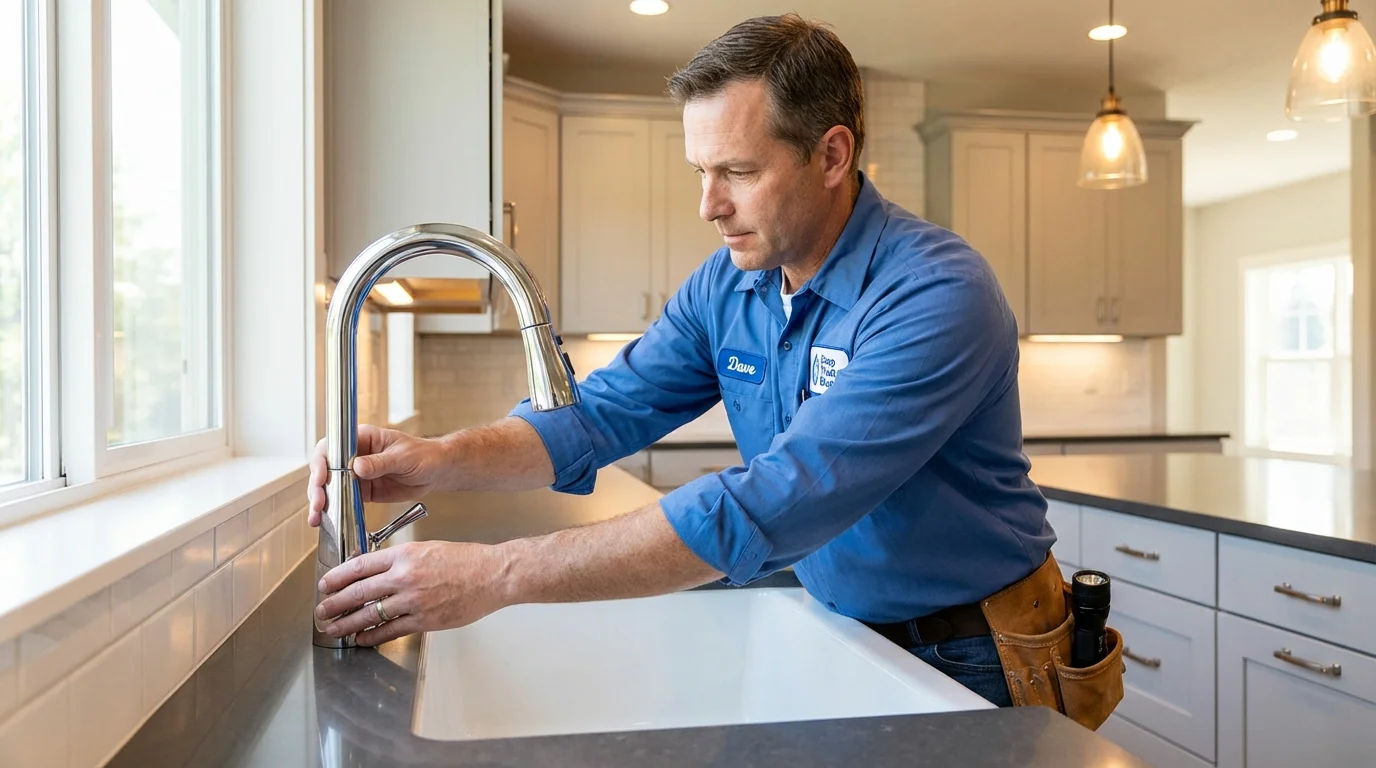 Kitchen faucet installation by Johns Plumbing LLC in Atlantic Highlands